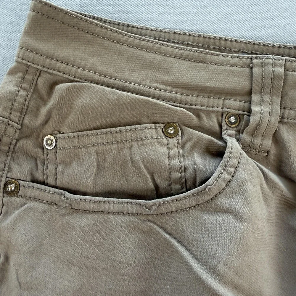 PrAna Shorts Mens FIT 34 Beige Chino 5 Pocket Flat Front Casual Outdoor 9 Inseam
